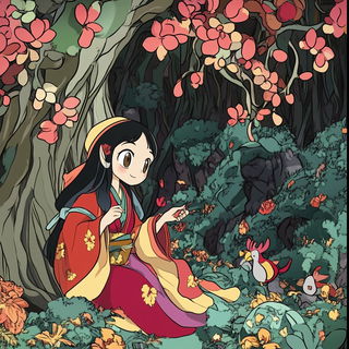 Indigold Loomcraft style, Midjourney V6.1: retro fairy-tale illustration