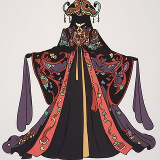 Indigold Loomcraft style, Midjourney V6.1: haute-couture fashion outfit