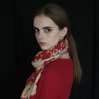 Indigold Loomcraft style, Midjourney V6.1: photographic portrait of female protagonist
