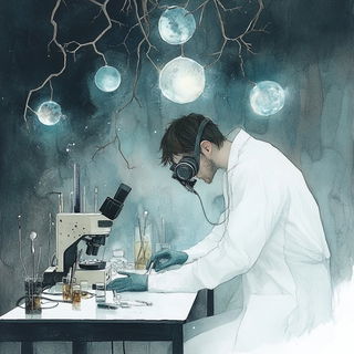 Terracinerama style, Midjourney V6.1: editorial illustration for popular scientific magazine cover