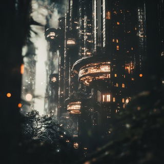 Copperplate Orb Etching style, Midjourney V6.1: megacity with futuristic bioarchitecture