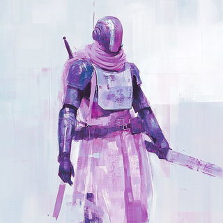 Bluepetal Orbitals style, Midjourney V6.1: concept art character design of retropunk steam knight