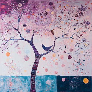 Bluepetal Orbitals style, Midjourney V6.1: traditional folk art