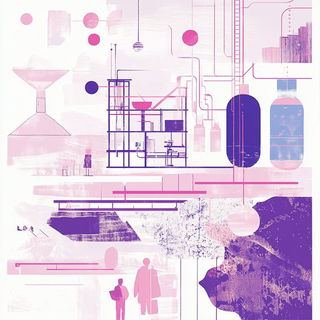 Bluepetal Orbitals style, Midjourney V6.1: editorial illustration for popular scientific magazine cover