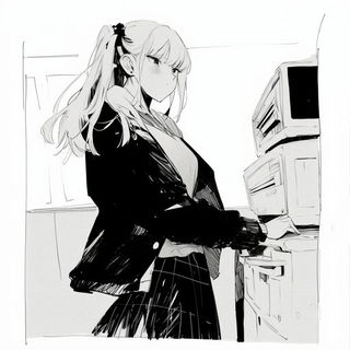 Bluepetal Orbitals style, Midjourney V6.1: black-and-white manga comic strip