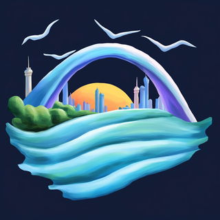 Dappled Lithobeast style, Midjourney V6.1: bold minimalist logo design for Istanbul city municipal services