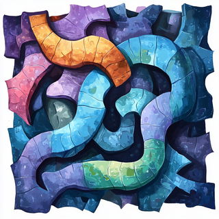 Dappled Lithobeast style, Midjourney V6.1: creative pattern composition