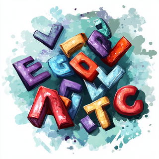 Dappled Lithobeast style, Midjourney V6.1: typographic composition with large letters