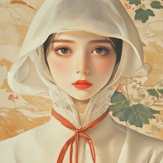 Engraverocadia style, Midjourney V6.1: photographic portrait of female protagonist