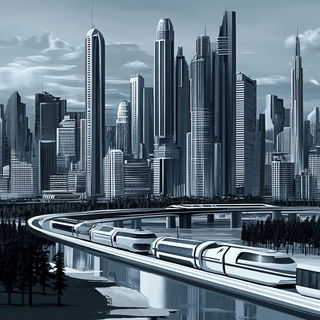 Washclaw Chronicle style, Midjourney V6.1: megacity with futuristic bioarchitecture