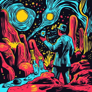 Cogmoss style, Midjourney V6.1: editorial illustration for popular scientific magazine cover