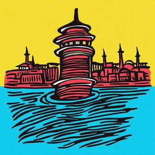 Cogmoss style, Midjourney V6.1: bold minimalist logo design for Istanbul city municipal services