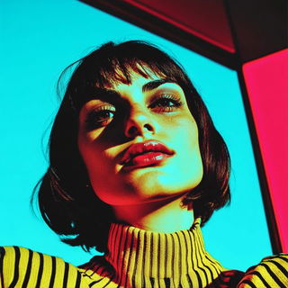 Cogmoss style, Midjourney V6.1: photographic portrait of female protagonist