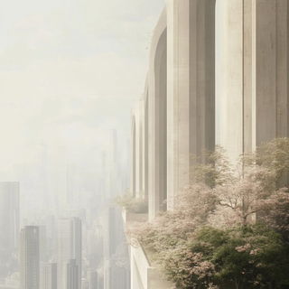 Cryorim Noir style, Midjourney V6.1: megacity with futuristic bioarchitecture