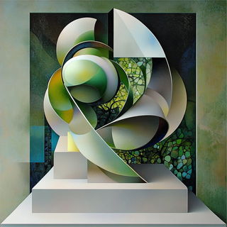Refraction Naivete style, Midjourney V6.1: abstract 3D render