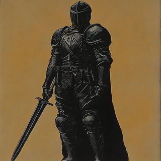 Magencore style, Midjourney V6.1: concept art character design of retropunk steam knight