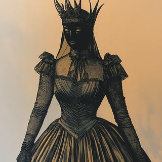 Magencore style, Midjourney V6.1: haute-couture fashion outfit