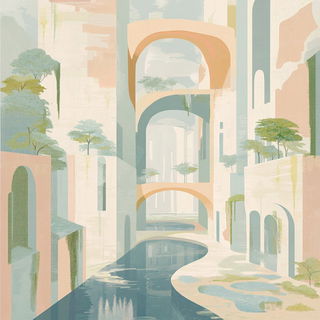 Chromacanyon Storyism style, Midjourney V6.1: megacity with futuristic bioarchitecture