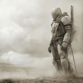 Champleve Astralway style, Midjourney V6.1: concept art character design of retropunk steam knight