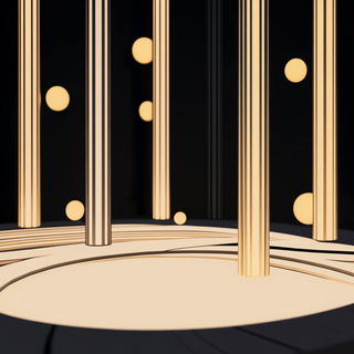 Spiral Ossuary style, Midjourney V6.1: abstract 3D render