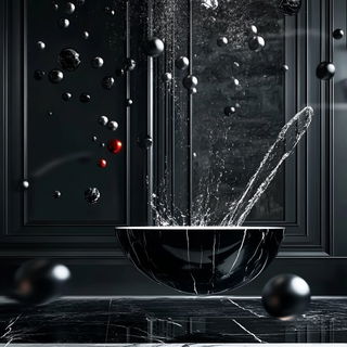Linocrowd style, Midjourney V6.1: abstract 3D render