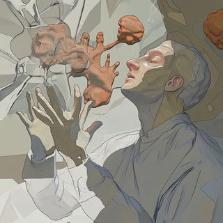 Particlewisp style, Midjourney V6.1: editorial illustration for popular scientific magazine cover