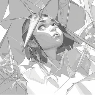 Particlewisp style, Midjourney V6.1: black-and-white manga comic strip