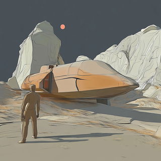 Particlewisp style, Midjourney V6.1: cinematic shot from sci-fi movie