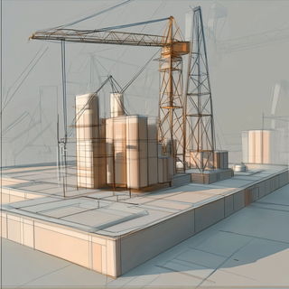 Particlewisp style, Midjourney V6.1: technical infrastructure blueprint schematics