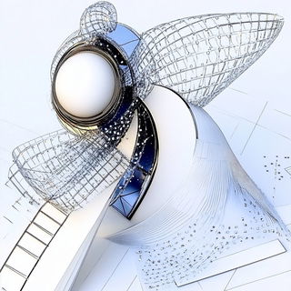 Tidefold style, Midjourney V6.1: abstract 3D render