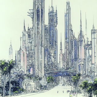 Tidefold style, Midjourney V6.1: megacity with futuristic bioarchitecture