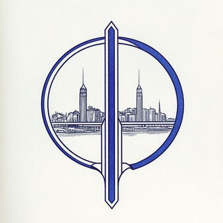 Tidefold style, Midjourney V6.1: bold minimalist logo design for Istanbul city municipal services