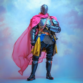 Luminotendon style, Midjourney V6.1: concept art character design of retropunk steam knight