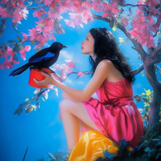 Luminotendon style, Midjourney V6.1: retro fairy-tale illustration