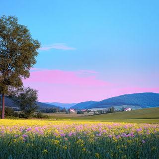 Luminotendon style, Midjourney V6.1: realistic landscape photograph of quiet dawn