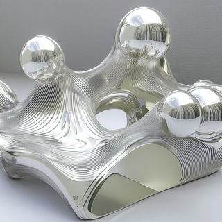Silvergel Skyline style, Midjourney V6.1: abstract 3D render