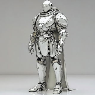 Silvergel Skyline style, Midjourney V6.1: concept art character design of retropunk steam knight