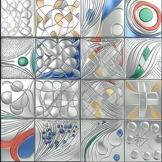 Silvergel Skyline style, Midjourney V6.1: creative pattern composition
