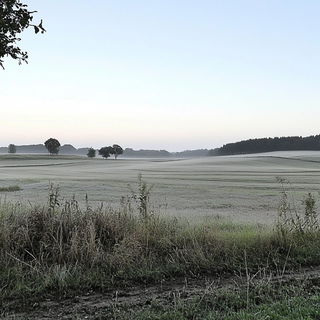Silvergel Skyline style, Midjourney V6.1: realistic landscape photograph of quiet dawn
