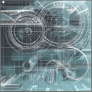 Silvergel Skyline style, Midjourney V6.1: technical infrastructure blueprint schematics
