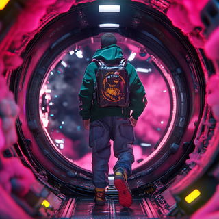 Gearscript Monastery style, Midjourney V6.1: cinematic shot from sci-fi movie