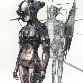 Floodromancy style, Midjourney V6.1: concept art character design of retropunk steam knight