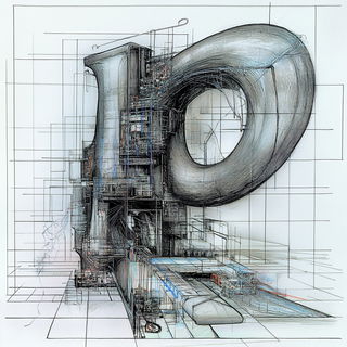 Floodromancy style, Midjourney V6.1: typographic composition with large letters