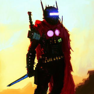 Monochrome Monasticism style, Midjourney V6.1: concept art character design of retropunk steam knight