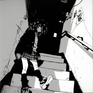 Monochrome Monasticism style, Midjourney V6.1: black-and-white manga comic strip