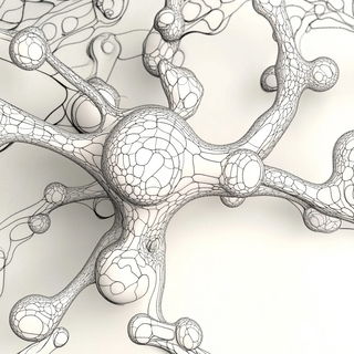 Brightclay Grotesquerie style, Midjourney V6.1: abstract 3D render