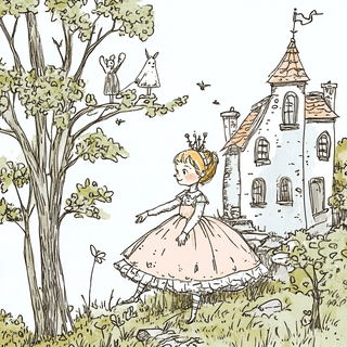 Brightclay Grotesquerie style, Midjourney V6.1: retro fairy-tale illustration