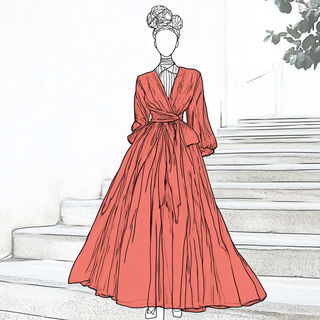 Brightclay Grotesquerie style, Midjourney V6.1: haute-couture fashion outfit