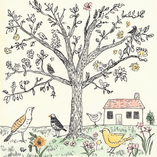 Brightclay Grotesquerie style, Midjourney V6.1: traditional folk art
