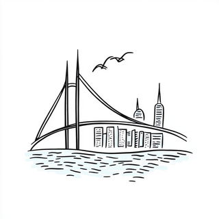 Brightclay Grotesquerie style, Midjourney V6.1: bold minimalist logo design for Istanbul city municipal services
